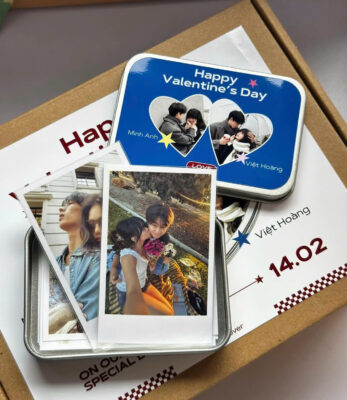 Set 10 Ảnh Polaroid In Theo Yêu Cầu – Kèm Hộp Thiếc Vintage "Sweet Memories"